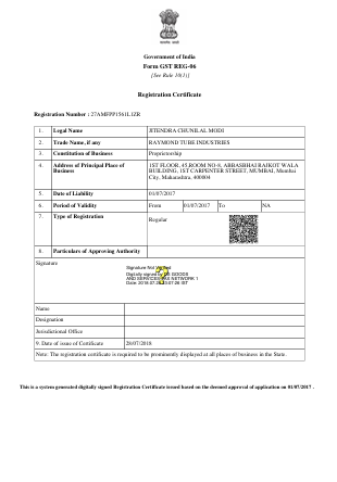 GST Certificate
